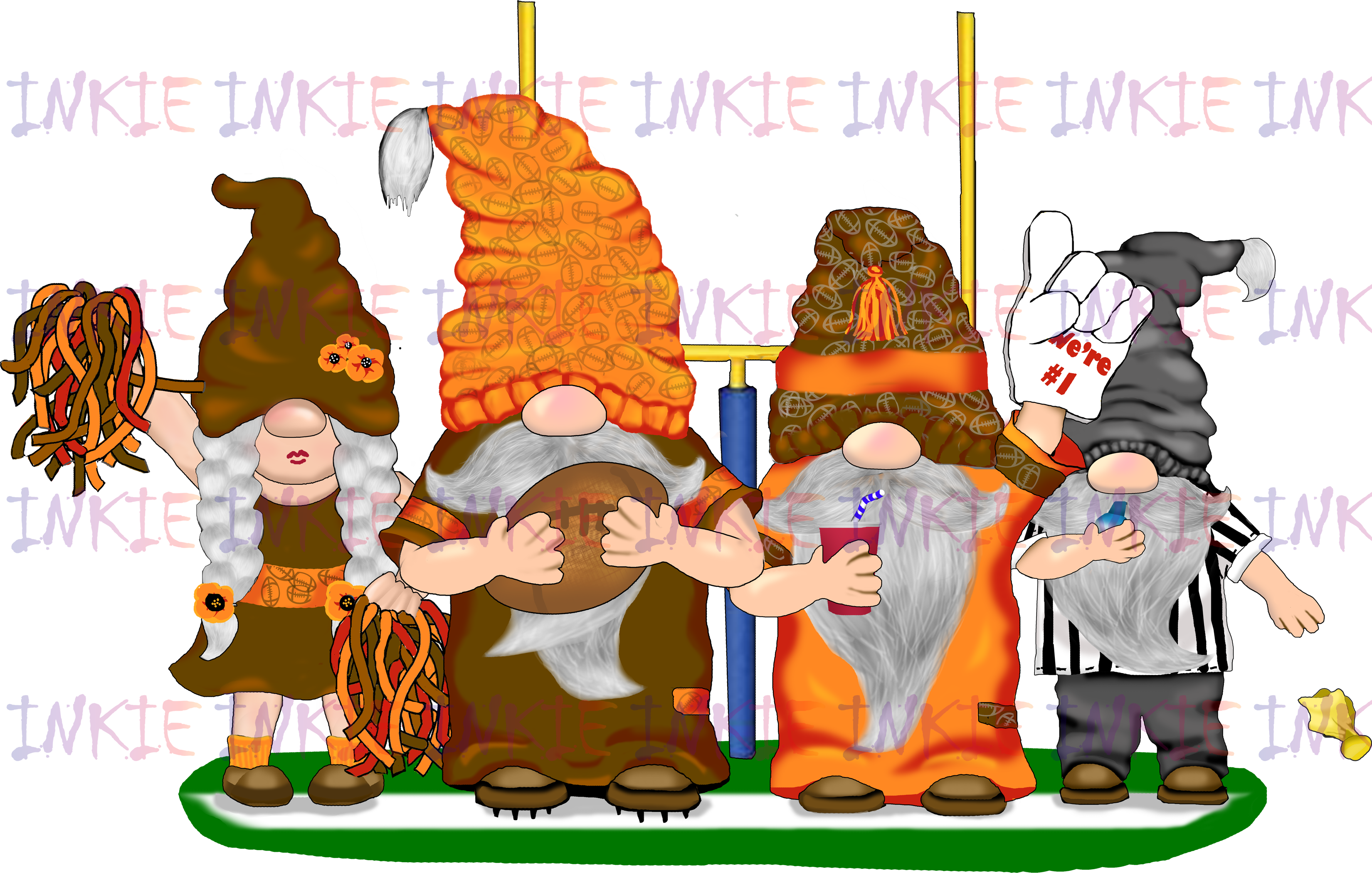 Football Gnomes with AFC Colors